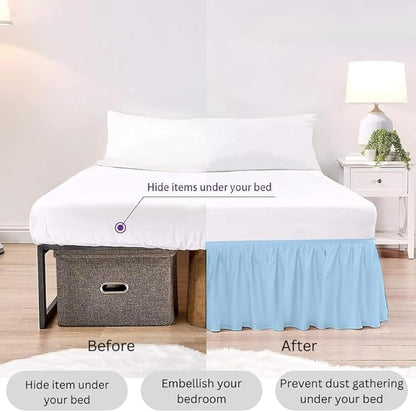 Ruffle Bed Skirt with Split Corners, Microfiber Dust Ruffled - Image 5