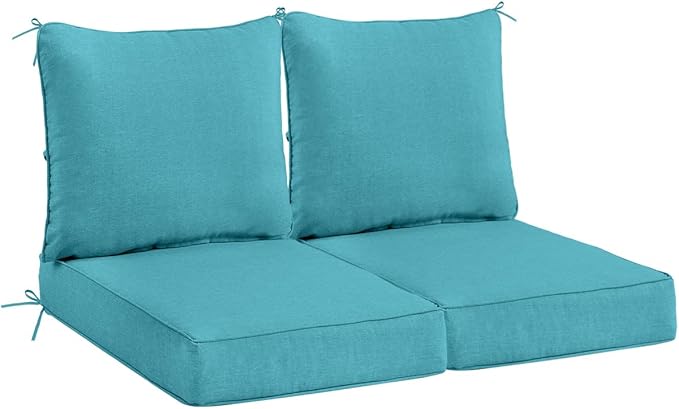 Sundale Outdoor Olefin Deep Seat Cushion Set of 2, Patio Chair Cushion and by SundaleOutdoor