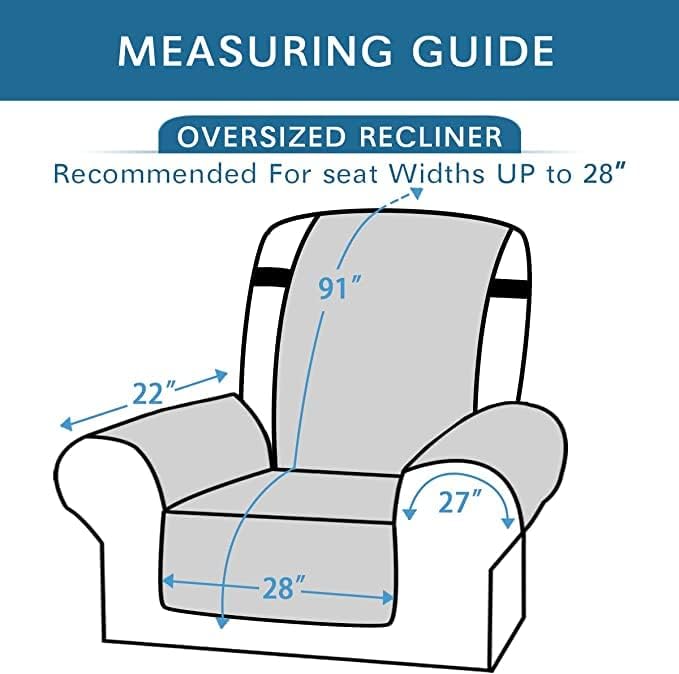 H.VERSAILTEX Reversible Quilted Recliner Covers Water Resistant Furniture - Image 2