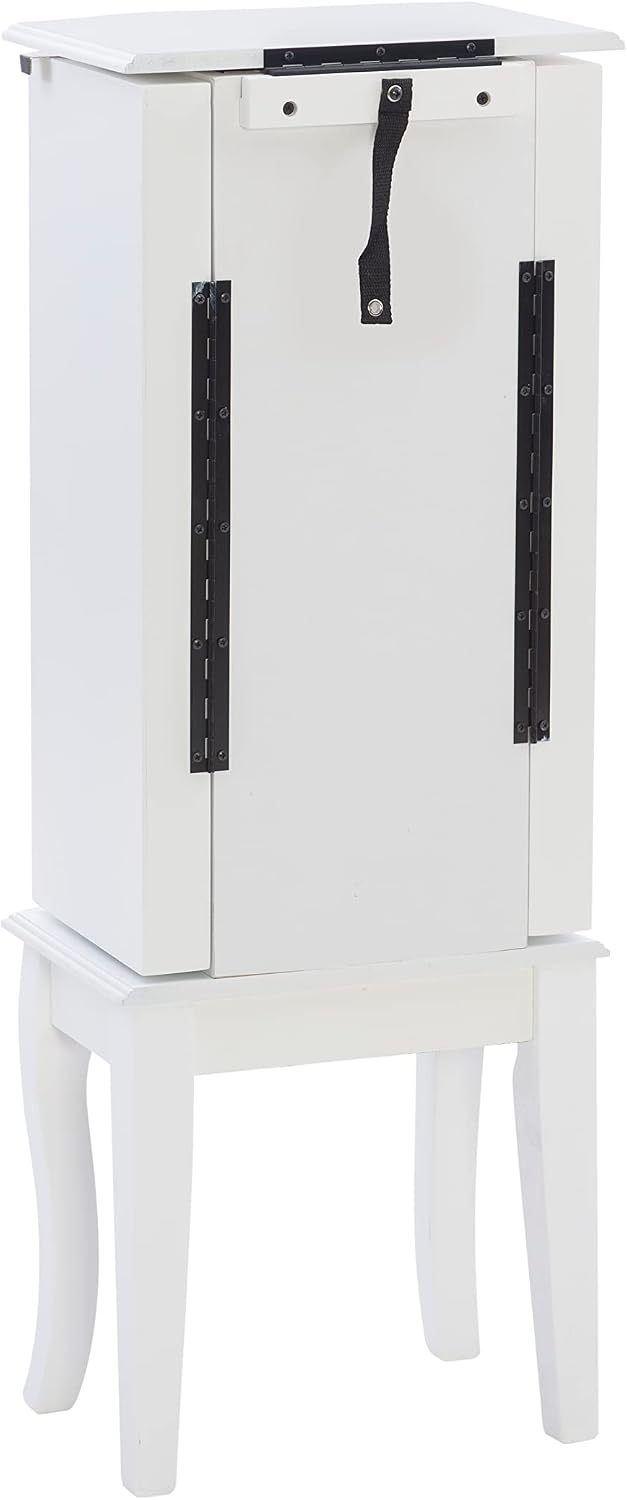 powell furniture jewelry armoire, white, 13"x 9.375"x 35.5", view 11