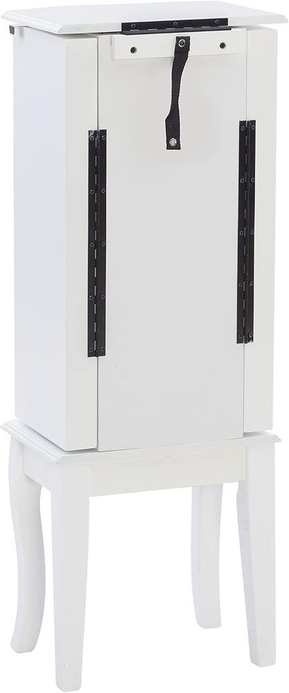 powell furniture jewelry armoire, white, 13"x 9.375"x 35.5", view 11