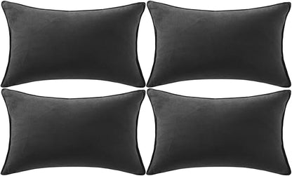 Fancy Homi 2 Packs Black Long Lumbar Decorative Throw Pillow Covers 14x24 Inch - Image 5