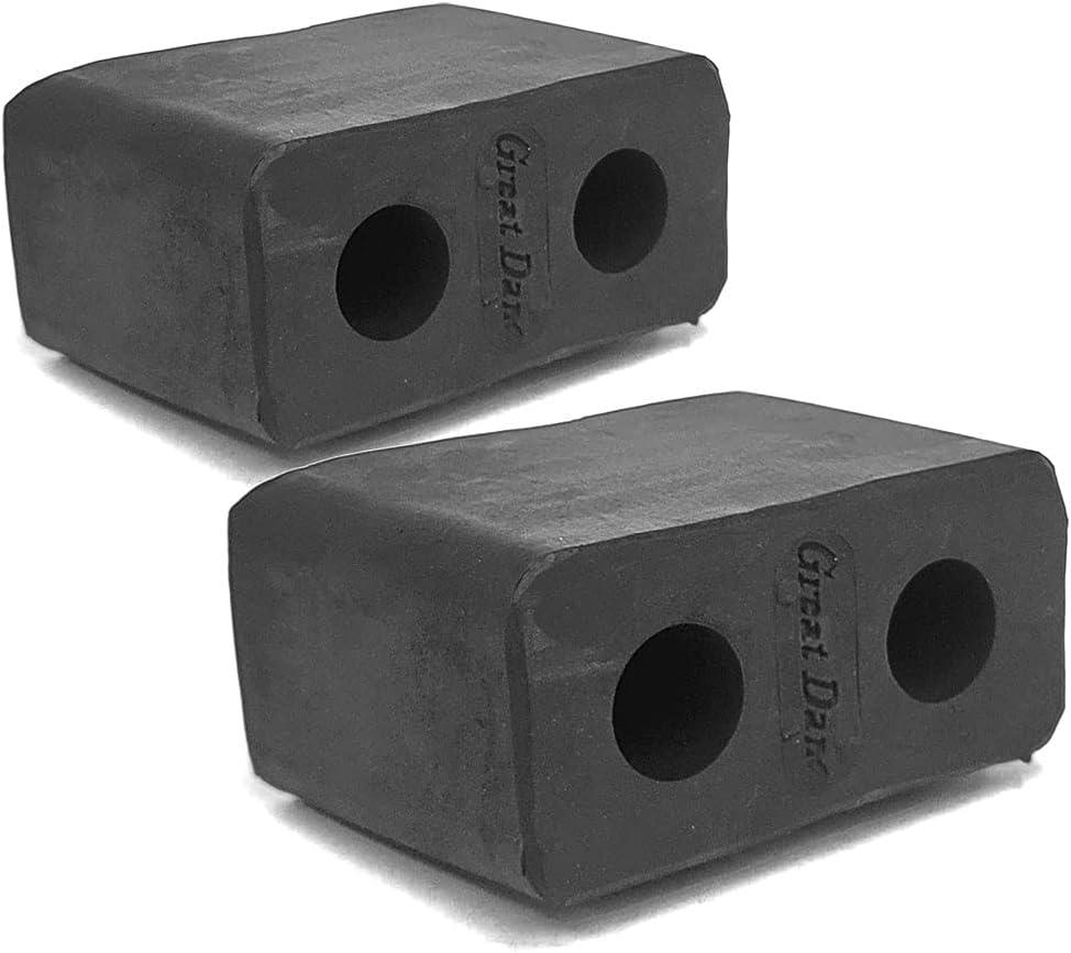 2X Aurora IMXGT-2038 Reinforced Rubber Rectangular 2 Hole 6" x 3" x...