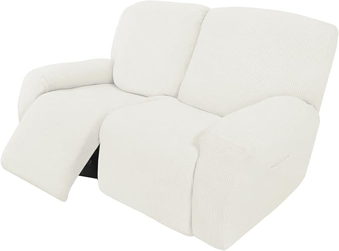 Easy-Going 6 Pieces Recliner Loveseat Stretch Sofa Slipcover Sofa Cover by Easy-Going