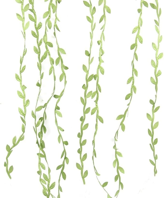 66 ft Leaf Ribbon, Artificial Eucalyptus Garland Rattan Leaf String, Decorative - Image 5