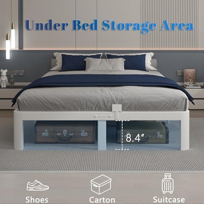 10 inch king bed frame with metal gasket, close-up detail