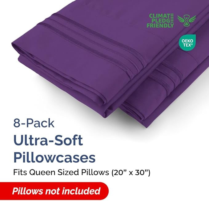 Queen Pillow Cases Set of 8 - Image 2
