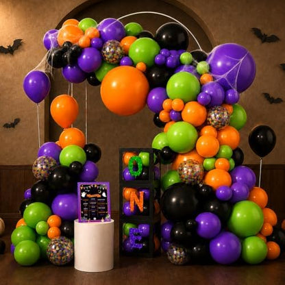Halloween Spooky One Party Decorations Black Purple Halloween 1st Birthday