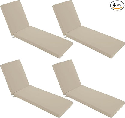 Chaise Lounge Cushions Outdoor Set of 4 by SUMMSUN