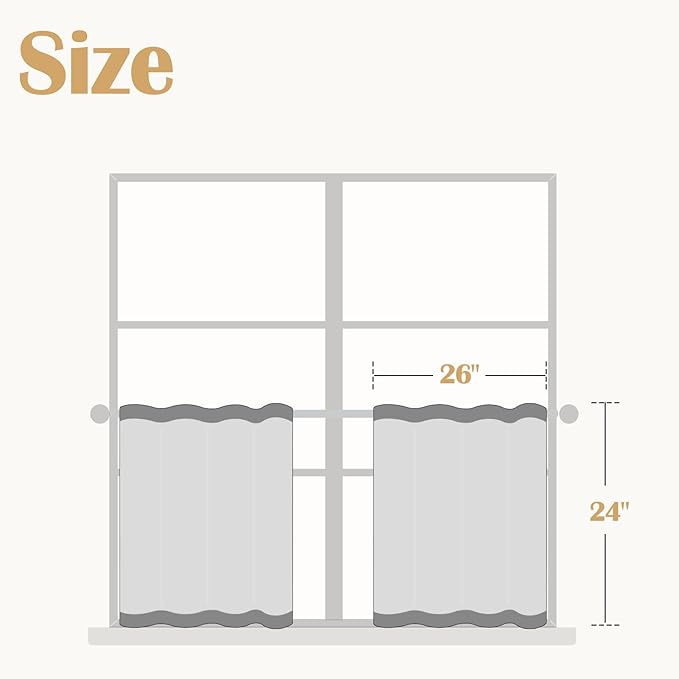 jinchan Floral Kitchen Curtains - Image 4