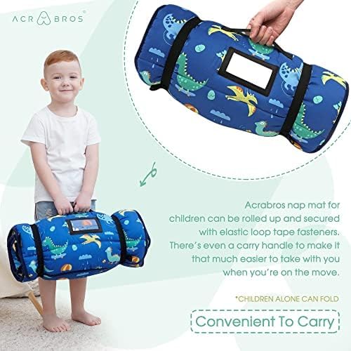 ACRABROS Toddler Nap Mat with Pillow and Blanket, Extra Large Rolled Napping - Image 7