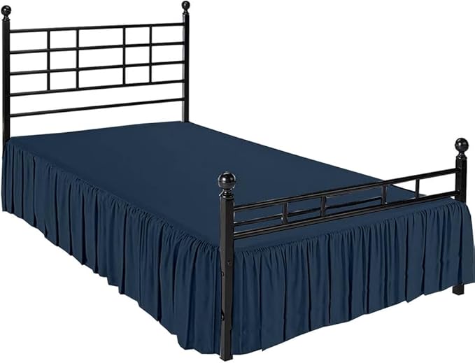 Ruffle Bed Skirt with Split Corners, Microfiber Dust Ruffled by Non-StickyCotton