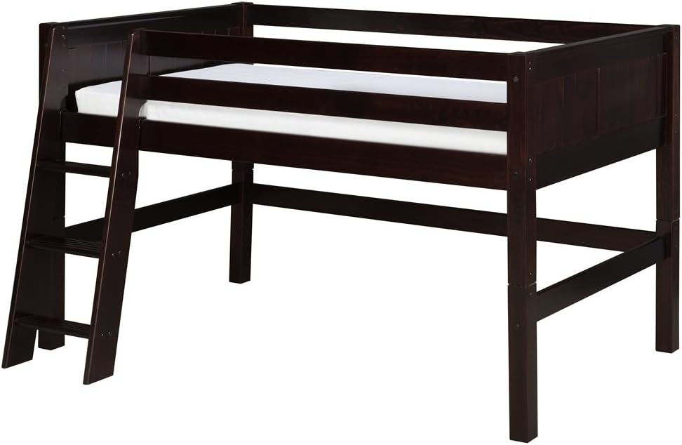 camaflexi panel style solid wood low loft bed, main product view