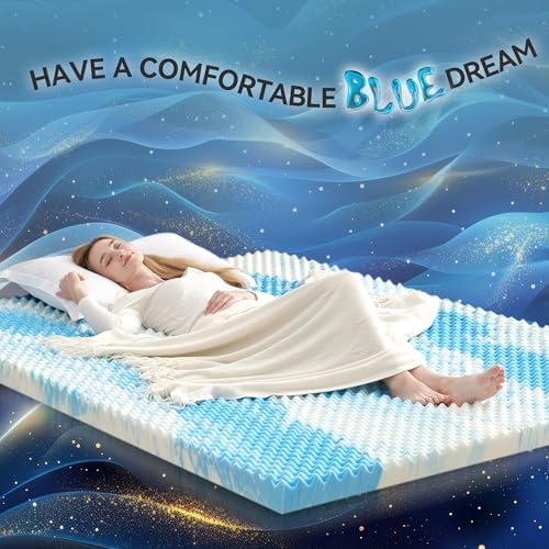sinweek 2 inch egg crate memory foam mattress, front angle view