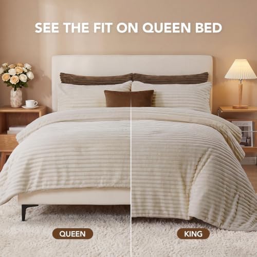 hyleory fluffy queen comforter set 3 pieces, package contents