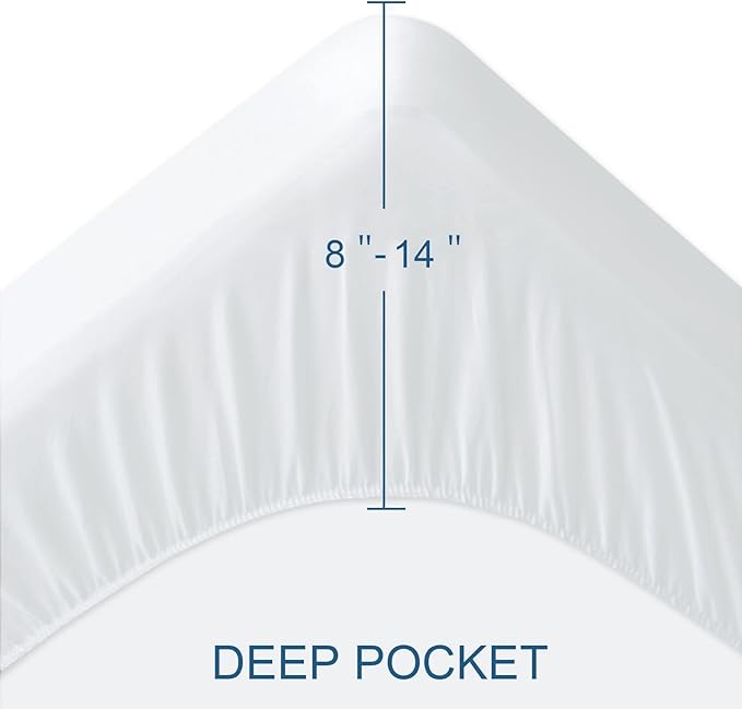 10 Pack Mattress Protector Twin Waterproof Mattress Topper Pad Cover Bed Sheets - Image 2