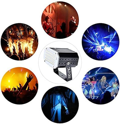 [2-Pack] JLPOW Halloween Mini White Strobe Light, Super Bright 36 LED Strobe Lights for Party Sound Activated Strobe Lights,Best for Parties Club Disco KTV Bar Xmas Show, FBA-STBE01-2P