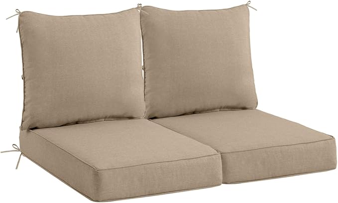 Sundale Outdoor Olefin Deep Seat Cushion Set of 2, Patio Chair Cushion and by SundaleOutdoor