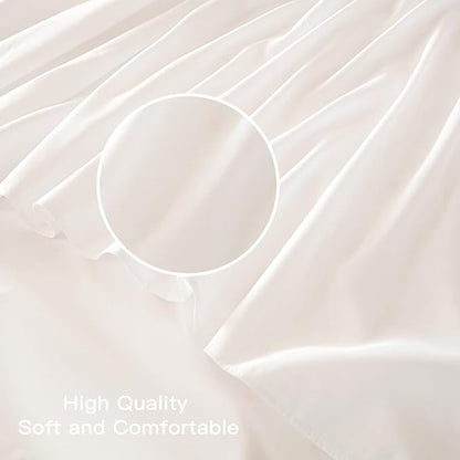 White Bed Skirt Queen Size Ruffled Bed Skirt - Image 5