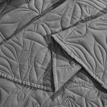 quilts queen size bedding set gray bedspreads 3, side view
