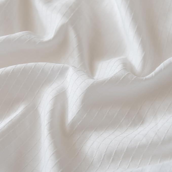 Queen Bed Skirt, Grid Plaid Soft Quadruple Pleated Ruffle Bed Skirt, Tailored - Image 4