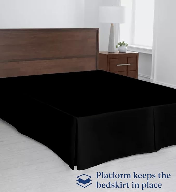 SKY BEDDINGS Luxury Pleated Full Bed Skirt - Image 3