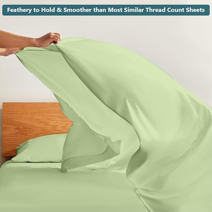 Luxury Queen Sleeper Sofa Bed Sheet Set, 100% Egyptian Cotton, 338 Thread Count - Image 6