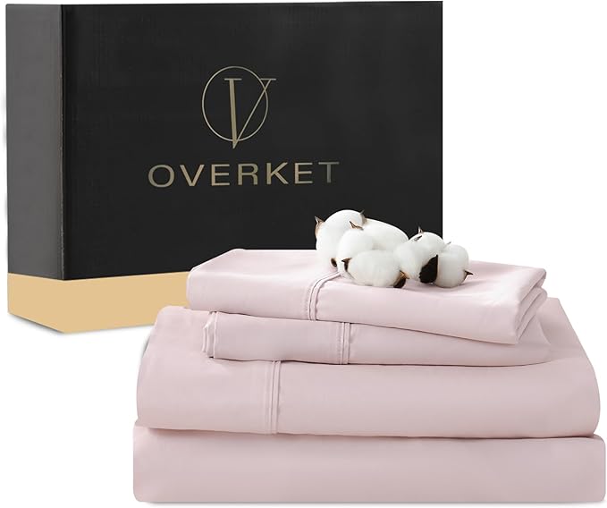 100% Egyptian Cotton Sheets King Size 4PCS 1000 Thread Count Sateen Weave Soft by overket