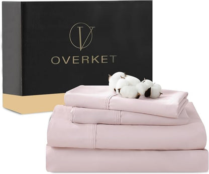 100% Egyptian Cotton Sheets King Size 4PCS 1000 Thread Count Sateen Weave Soft by overket