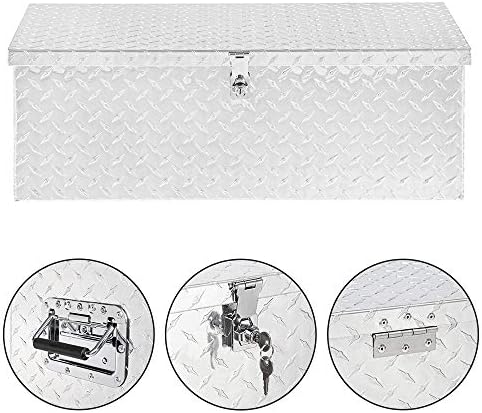 tuffiom 30" aluminum truck bed tool box, heavy, side view
