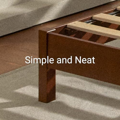 lifement queen bed frame signature wood platform, noise on a desk or shelf