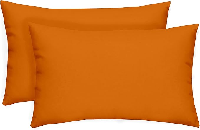 RSH DECOR: Lumbar Throw Pillows Set of 2 | 20” x 12" | All-Weather Spun Fabric by RSHDECOR