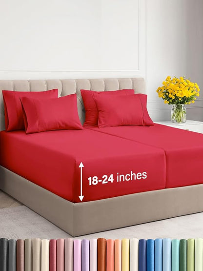 Extra Deep Split King Sheet Set by CGKUnlimited