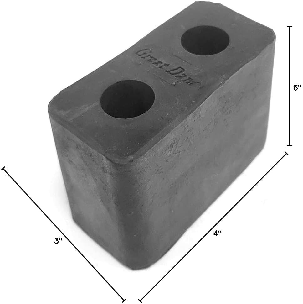2X Aurora IMXGT-2038 Reinforced Rubber Rectangular 2 Hole 6" x 3" x...