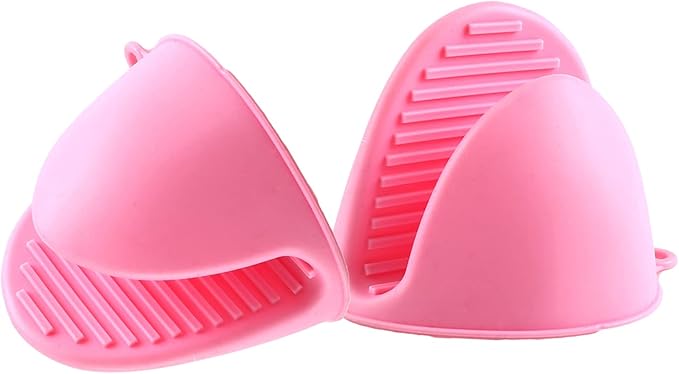 2 Pairs Mini Oven Gloves Silicone Heat Resistant Cooking Pinch Mitts Potholder - Image 4