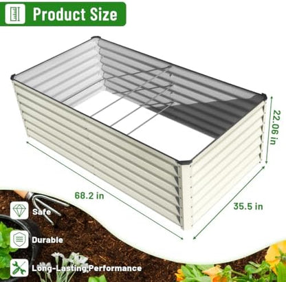snugniture galvanized raised garden bed 6x3x2ft outdoor large, package contents