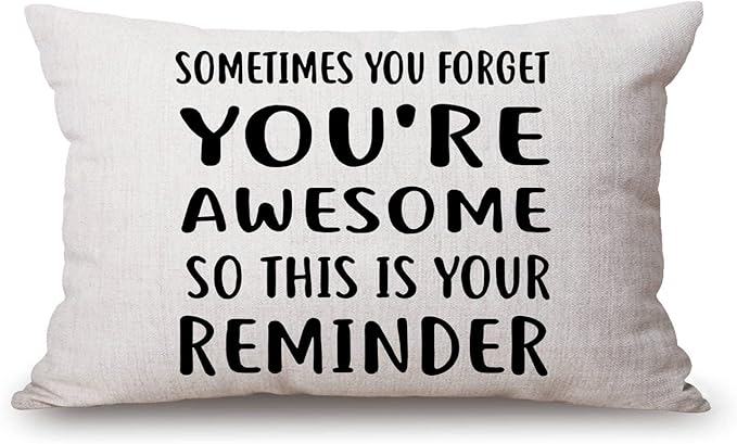 Solekla Inspirational for Women Decorative Throw Pillow Case 12x20 inch by Solekla