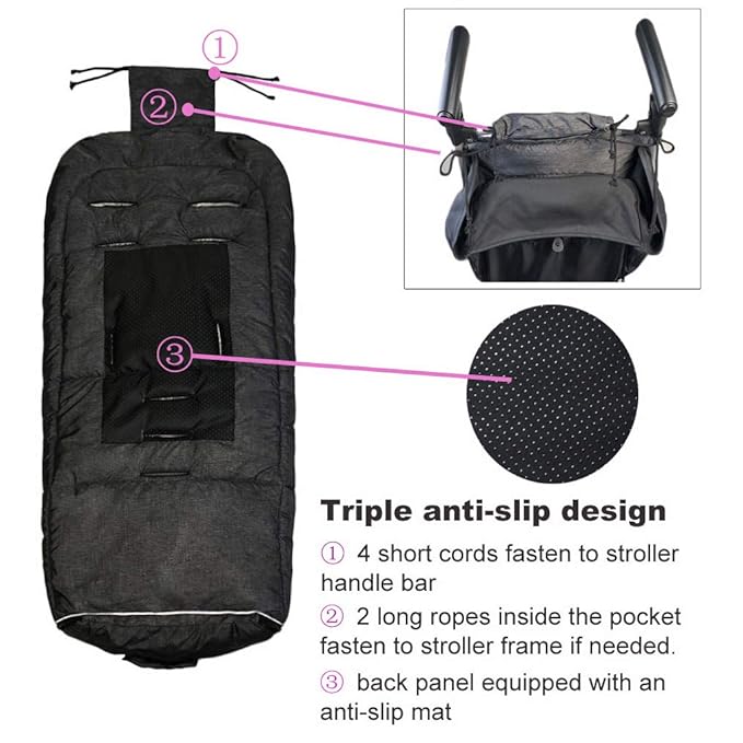 Waterproof Winter Universal Stroller Bunting Bag Toddler, Width Adjustable - Image 6