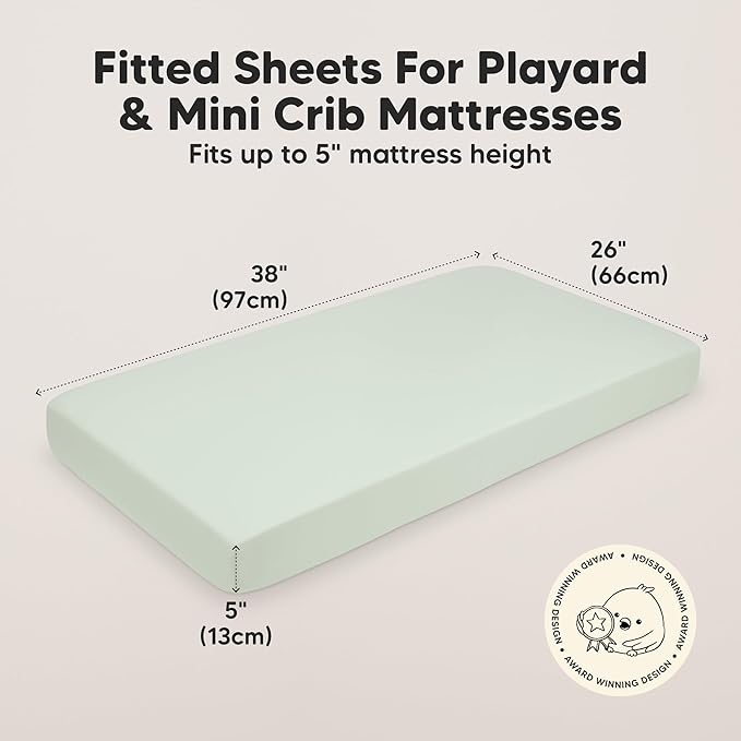 2-Pack Mini Crib Sheets Fitted - Image 3