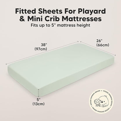 2-Pack Mini Crib Sheets Fitted - Image 3