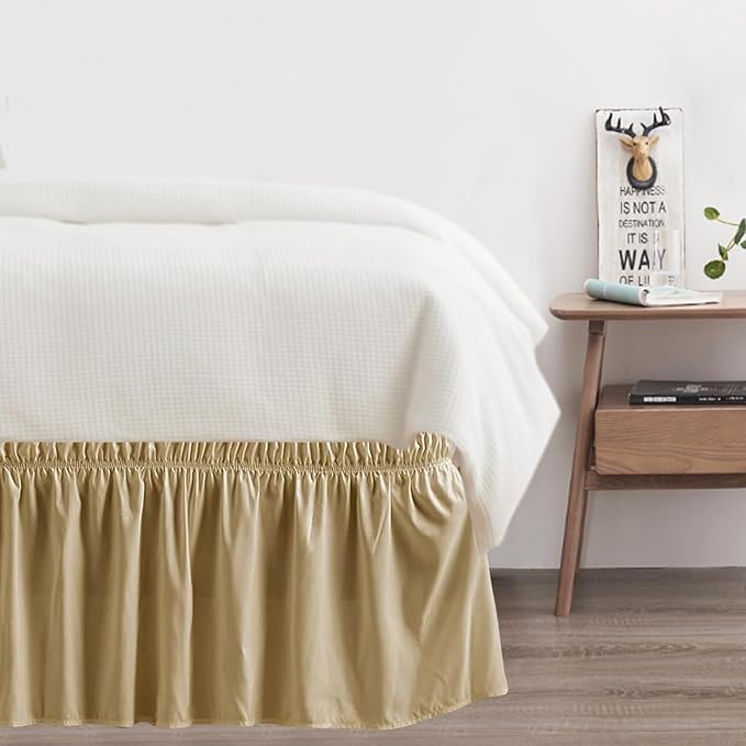 King Bed Skirt, Elastic Wrap Around Bed Skirt King Size, Bed Skirts - Image 7