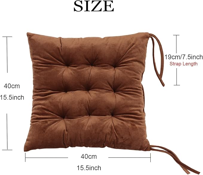6 Pack Square Seat Cushion Chair Pads - Image 2