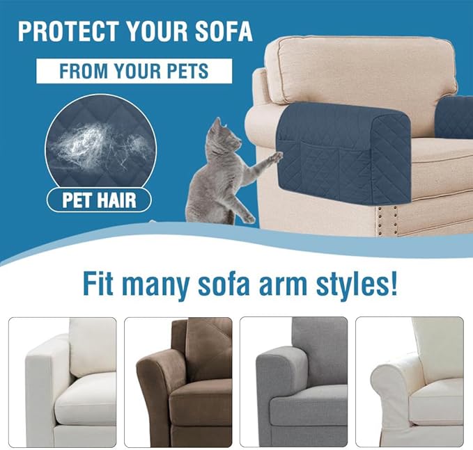 2 Pack Water Resistant Armrest Covers - Image 6
