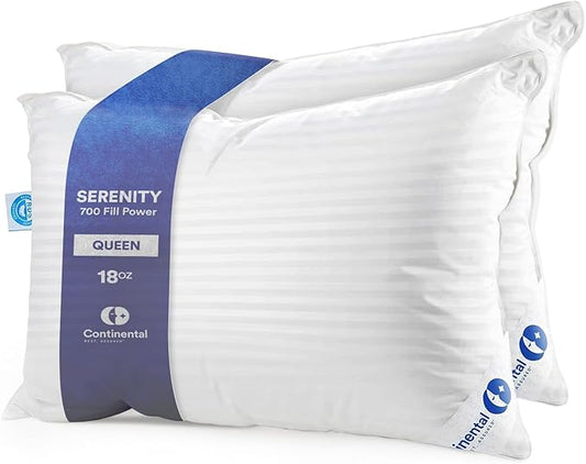 Continental Bedding | Serenity Goose Down Pillow | 700 Fill Power Hungarian by ContinentalBedding