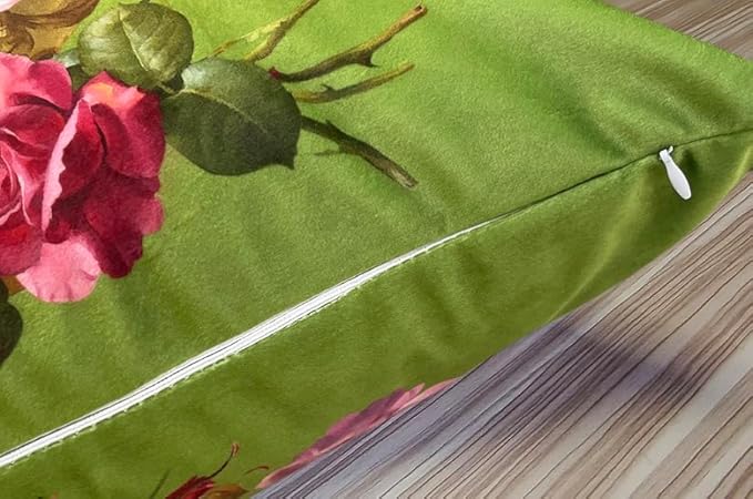 Elegant Velvet Floral Throw Pillow Cover Double Sides Handmake Flower - Image 6