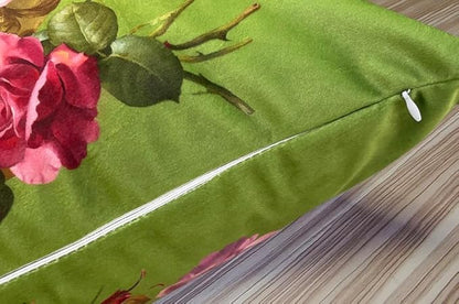 Elegant Velvet Floral Throw Pillow Cover Double Sides Handmake Flower - Image 6