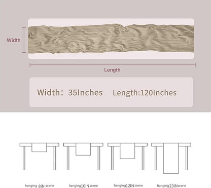 BALCONY & FALCON Nude Cheesecloth Table Runner 10FT 120 Inch Rustic & Boho - Image 3