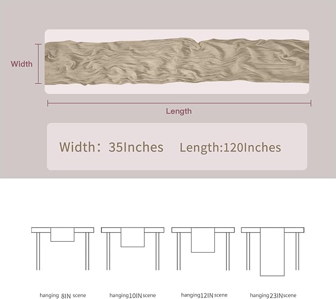 BALCONY & FALCON 2 Pack Nude Cheesecloth Table Runner 10FT 120 Inch Rustic & - Image 3