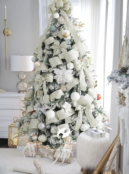 HUIHUANG Champagne Glitter Wired Ribbon - Image 6