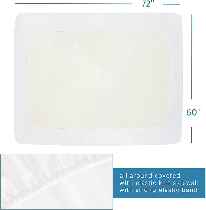 Queen Sofa Bed Terry Mattress Protector Pad Cover 100% Waterproof and - Image 3